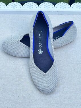 Rothy’s The Flat, Flax Birdseye Round Toe. Retired Style size 81/2